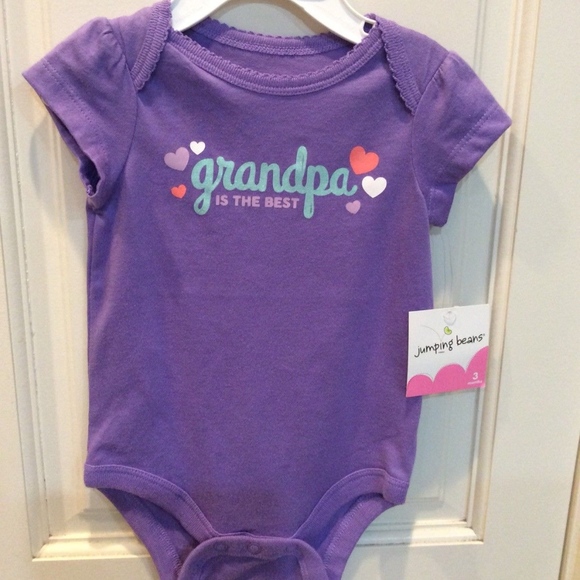 jumping beans Other - Purple Onesie Grandpa Is the Best Bodysuit 3M